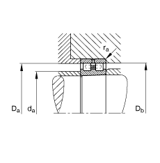 Բ��������� NN3009-AS-K-M-SP, ���� DIN 5412-4 ��׼����Ҫ�ߴ�, �Ƕ�λ���, ˫������׶�ף�׶�� 1:12 ���ɷ���, �����ּ�����С�ľ����ڲ���϶�����ƹ���