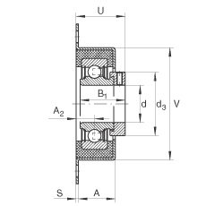 �������Ԫ RCSMF25, ��������˨�׵ķ������������Ԫ���ְ����𽺳ĵ���ƫ����Ȧ��P���ܷ�